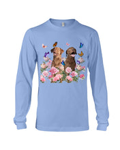 Load image into Gallery viewer, Gift For Dog LoversChesapeake Bay Retriever With Peonies Unisex Long Sleeve
