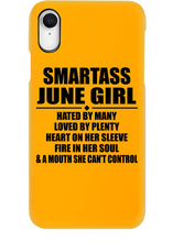 Load image into Gallery viewer, Birthday Gift For Smartass June GirlHeart On Her Sleeve Phone case
