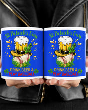 Load image into Gallery viewer, Baseball Drink Beer Day St Patrick's Day Gift For Baseball Lovers Mug
