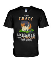 Load image into Gallery viewer, I'm Not Crazy My Reality Is Just Different Than Yours Custom Guys V-Neck
