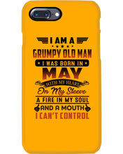 Load image into Gallery viewer, I'm A Grumpy Old Man I Was Born In May With My Heart Phone case
