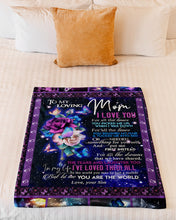 Load image into Gallery viewer, Gift For  Mom  You Are The World Unique Special Custom Design Fleece Blanket
