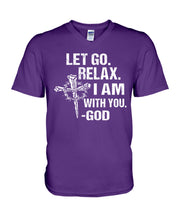 Load image into Gallery viewer, Let You Relax I Am With You Gray Background Guys V-Neck
