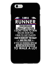 Load image into Gallery viewer, I Am A Runner I Run Because I Really Like Food Custom Design Phone case
