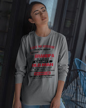 Load image into Gallery viewer, I Get My Attitude From My Freakin' Awesome Grandpa Who Was Born In October Unisex Long Sleeve
