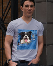Load image into Gallery viewer, Border Collie In Denim Pocket Gift For Dog Lovers Guys V-Neck
