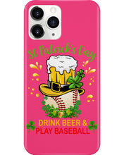 Load image into Gallery viewer, Baseball Drink Beer Day St Patrick's Day Gift For Baseball Lovers Phone case
