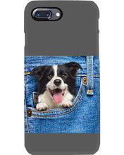 Load image into Gallery viewer, Border Collie In Denim Pocket Gift For Dog Lovers Phone case
