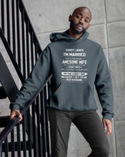 Load image into Gallery viewer, Gift For Husband I'm The Lucky One Because I Get To Be Her Husband Hoodie
