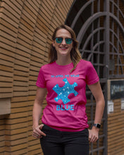 Load image into Gallery viewer, In April We Wear Blue Autism Awareness Special Custom Design Ladies Tee

