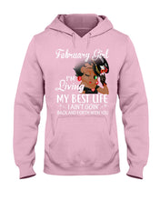 Load image into Gallery viewer, Betty Boop February Girl Living My Best Life Birthday Meaningful Gift Hoodie
