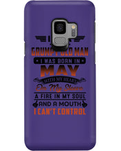 Load image into Gallery viewer, I'm A Grumpy Old Man I Was Born In May With My Heart Phone case
