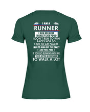 Load image into Gallery viewer, I Am A Runner I Run Because I Really Like Food Custom Design Ladies Tee
