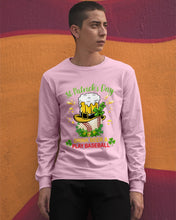 Load image into Gallery viewer, Baseball Drink Beer Day St Patrick's Day Gift For Baseball Lovers Unisex Long Sleeve
