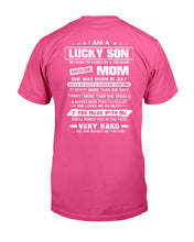 Load image into Gallery viewer, Gift For Son Who Raised By A Freaking Awesome July Mom She's A Bit Crazy Guys Tee
