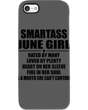 Load image into Gallery viewer, Birthday Gift For Smartass June GirlHeart On Her Sleeve Phone case
