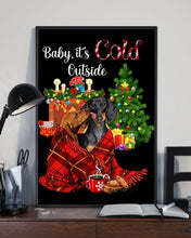 Load image into Gallery viewer, Dachshund Baby It's Cold Outside  Gift For Dog Lovers Vertical Poster
