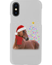 Load image into Gallery viewer, Cute Horse With Santa Hat Lovely Christmas Tree Gift For Horse Lovers Phone case
