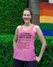 Load image into Gallery viewer, 5 Things You Should Know About My October      Grandpa For Birthday Gift Ladies Flowy Tank
