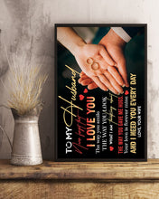 Load image into Gallery viewer, Present For  Husband Never Forget That I Love You Custom Design Vertical Poster
