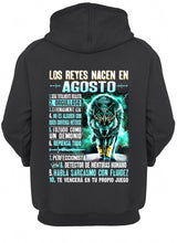 Load image into Gallery viewer, Birthday Gift Los Reyes Nacen En Agosto Angry Wolf Hoodie

