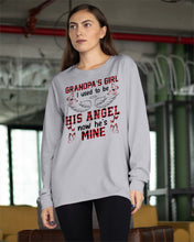 Load image into Gallery viewer, Grandpa's Girl I Used To Be His Angel Gift For Men Unisex Long Sleeve
