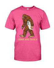 Load image into Gallery viewer, Bigfoot Come And Take It Simple Custom Design Guys Tee
