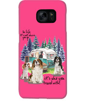 Load image into Gallery viewer, Cavalier King It's Who You Travel With Gift For Dog Lovers Phone case
