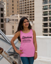 Load image into Gallery viewer, Librarian Keeper Of Books Guardian Of Knowledge Custom Design Ladies Flowy Tank
