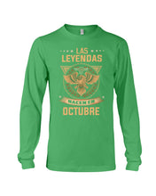 Load image into Gallery viewer, Birthday Meaningful Gift Las Levendas Nacen En Octubre Unisex Long Sleeve
