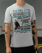 Load image into Gallery viewer, Look Right Beside You Eagle Mom Gift For Son Guys Tee

