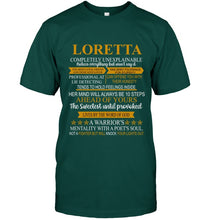 Load image into Gallery viewer, Loretta Custom Name Gift A Warrior's Mentality With A Poet's Soul Guys Tee
