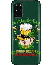 Load image into Gallery viewer, Baseball Drink Beer Day St Patrick's Day Gift For Baseball Lovers Phone case
