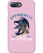 Load image into Gallery viewer, Apparently I Have An Attitude Blue Dragon Phone case
