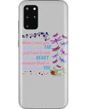 Load image into Gallery viewer, Butterflies When I Miss You I Just Have To Look Inside My Heart Gift For Lover Phone case
