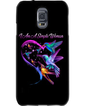 Load image into Gallery viewer, Hummingbirds Heart Shaped I Am A Simple Woman Gift For Mom Phone case
