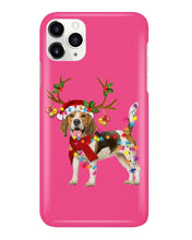 Load image into Gallery viewer, Beagle Gorgeous Reindeer Xmas Lights Gift For Dog Lovers Phone case
