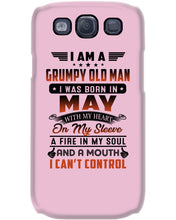 Load image into Gallery viewer, I'm A Grumpy Old Man I Was Born In May With My Heart Phone case
