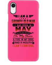 Load image into Gallery viewer, I'm A Grumpy Old Man I Was Born In May With My Heart Phone case
