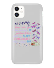 Load image into Gallery viewer, Butterflies When I Miss You I Just Have To Look Inside My Heart Gift For Lover Phone case
