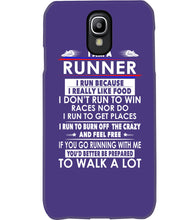 Load image into Gallery viewer, I Am A Runner I Run Because I Really Like Food Custom Design Phone case
