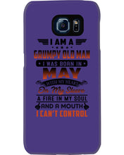 Load image into Gallery viewer, I'm A Grumpy Old Man I Was Born In May With My Heart Phone case
