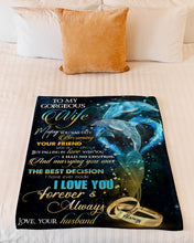 Load image into Gallery viewer, Anniversary Gift For Wife   Love You Forever And Always  Custom Design Fleece Blanket
