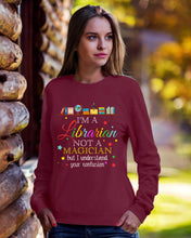 Load image into Gallery viewer, I Am A Librarian Not A Magician Custom Design Gifts Sweatshirt
