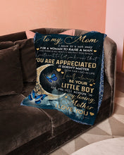 Load image into Gallery viewer, Giving For  Mummy Always Be Your Little Boy  Custom Design Fleece Blanket
