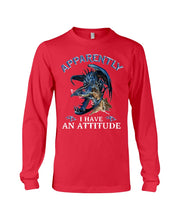 Load image into Gallery viewer, Apparently I Have An Attitude Blue Dragon Unisex Long Sleeve
