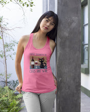 Load image into Gallery viewer, Easily Distracted By Cats And Wine Special Custom Design Ladies Flowy Tank
