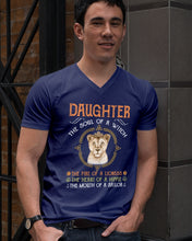 Load image into Gallery viewer, Daughter The Soul Of Witch The Fire Of Lioness Guys V-Neck
