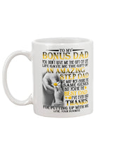 Load image into Gallery viewer, Gift For Bonus Dad Thank For Putting Up With My Mom    Custom Design Mug
