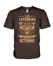 Load image into Gallery viewer, Birthday Meaningful Gift Las Levendas Nacen En Octubre Guys V-Neck
